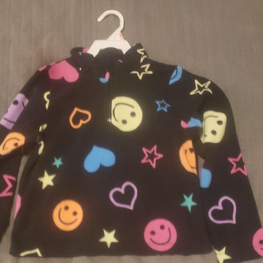 The Children's Place Black Multicolor Smiley Sweatshirt